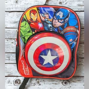 Marvel Heroes Avengers Small Backpack with Shield.
